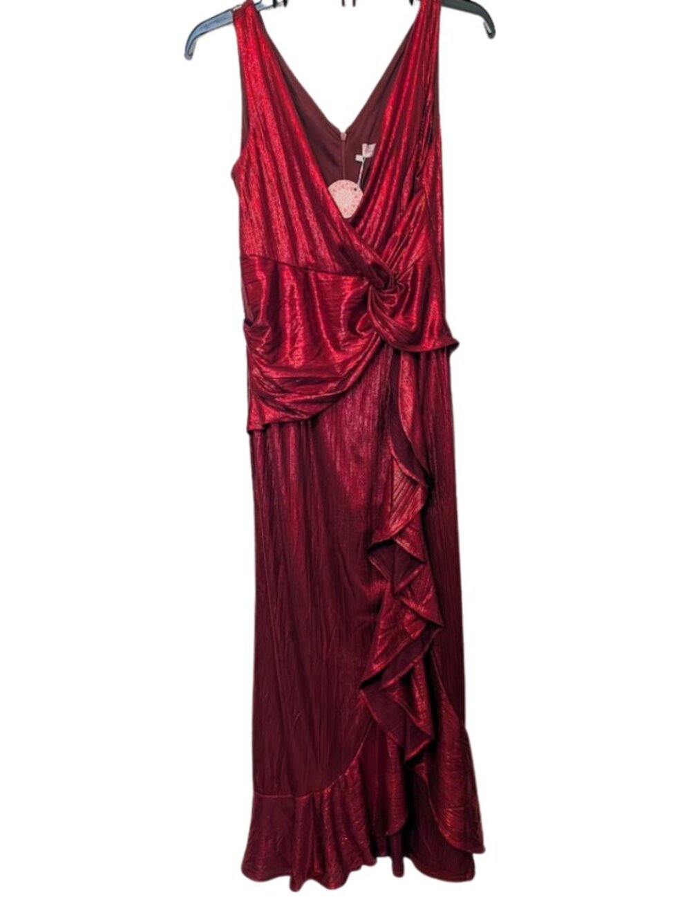 Bery Love dark fuchsia burgundy ruffled gown NWT Size M
